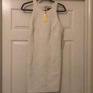 Alexia Admor Faux Leather Embossed Sheath Dress